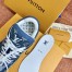 Louis Vuitton Men's LV Trainer Sneakers In Blue Monogram Denim