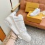 Louis Vuitton Men's LV Trainer Sneakers In Beige Monogram Denim