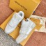 Louis Vuitton Men's LV Trainer Sneakers In Beige Monogram Denim