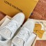 Louis Vuitton Men's LV Trainer Sneakers In Beige Monogram Denim