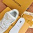 Louis Vuitton Men's LV Trainer Sneakers In Beige Monogram Denim