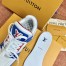 Louis Vuitton Men's LV Trainer Sneakers In Blue/White Leather