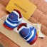 Louis Vuitton Men's LV Trainer Sneakers In Blue/White Leather