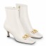 Louis Vuitton Rotary Ankle Boots In White Calfskin