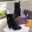 Louis Vuitton Silhouette Ankle Boots In Black Calfskin