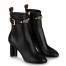 Louis Vuitton Silhouette Ankle Boots In Black Calfskin