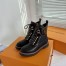 Louis Vuitton Territory Flat Ranger Boots In Black Calfskin