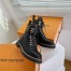 Louis Vuitton Territory Flat Ranger Boots In Black Calfskin