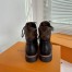 Louis Vuitton Territory Flat Ranger Boots In Black Calfskin