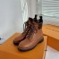 Louis Vuitton Territory Flat Ranger Boots In Brown Calfskin
