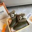 Louis Vuitton Snowdrop Flat Ankle Boots In Khaki Suede with Shearling