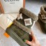 Louis Vuitton Snowdrop Flat Ankle Boots In Khaki Suede with Shearling