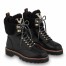 Louis Vuitton Black Territory Flat Ranger Boots with Shearling
