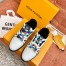 Louis Vuitton Men's White/Black LV Trainer Sneakers with #54
