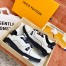 Louis Vuitton Men's White/Black LV Trainer Sneakers with #54
