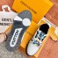 Louis Vuitton Men's White/Black LV Trainer Sneakers with #54
