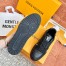 Louis Vuitton Men's Black LV Trainer Sneakers with Wool