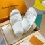 Louis Vuitton Waterfront Mules In White Monogram Rubber