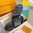 Louis Vuitton Waterfront Mules In Black Monogram Rubber