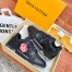 Louis Vuitton Men's LV Trainer Sneakers In Black Denim Leather