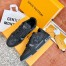 Louis Vuitton Men's LV Trainer Sneakers In Black Denim Leather