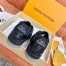 Louis Vuitton Men's LV Trainer Sneakers In Black Denim Leather