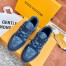 Louis Vuitton Men's LV Trainer Sneakers In Blue Denim Leather