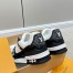Louis Vuitton Men's LV Trainer Sneakers in White Monogram Leather with Denim 