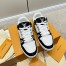 Louis Vuitton Men's LV Trainer Sneakers in White Monogram Leather with Denim 
