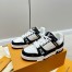 Louis Vuitton Men's LV Trainer Sneakers in White Monogram Leather with Denim 