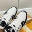 Louis Vuitton Men's LV Trainer Sneakers in White Monogram Leather with Denim 
