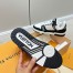 Louis Vuitton Men's LV Trainer Sneakers in White Monogram Leather with Denim 