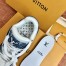 Louis Vuitton Men's LV Trainer Sneakers In Blue Denim with Leather 