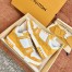 Louis Vuitton Men's LV Trainer Sneakers In Yellow Denim with Leather