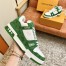 Louis Vuitton Men's LV Trainer Sneakers In Green Denim with Leather