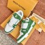Louis Vuitton Men's LV Trainer Sneakers In Green Denim with Leather
