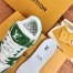 Louis Vuitton Men's LV Trainer Sneakers In Green Denim with Leather