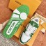 Louis Vuitton Men's LV Trainer Sneakers In Green Denim with Leather