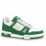 Louis Vuitton Men's LV Trainer Sneakers In Green Denim with Leather