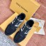 Louis Vuitton Men's LV Trainer Sneakers In Black Crystals