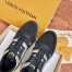 Louis Vuitton Men's LV Trainer Sneakers In Black Crystals