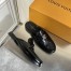 Louis Vuitton Major Open-back Loafers In Black Leather