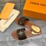 Louis Vuitton Lock It Flat Mules In Perforated Monogram Canvas