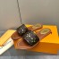 Louis Vuitton Lock It Flat Mules In Perforated Monogram Canvas