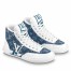 Louis Vuitton Charlie Sneaker Boots In Blue Monogram Denim