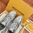 Louis Vuitton Men'sLV Trainer Sneakers In Metallic Canvas