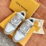 Louis Vuitton Men's LV Trainer Sneakers In White/Grey Leather