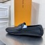 Louis Vuitton Monte Carlo Moccasin In Black Grained Leather