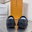 Louis Vuitton Monte Carlo Moccasin In Black Grained Leather