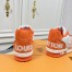 Louis Vuitton Men's LV Trainer Sneakers In Orange Denim with Mesh